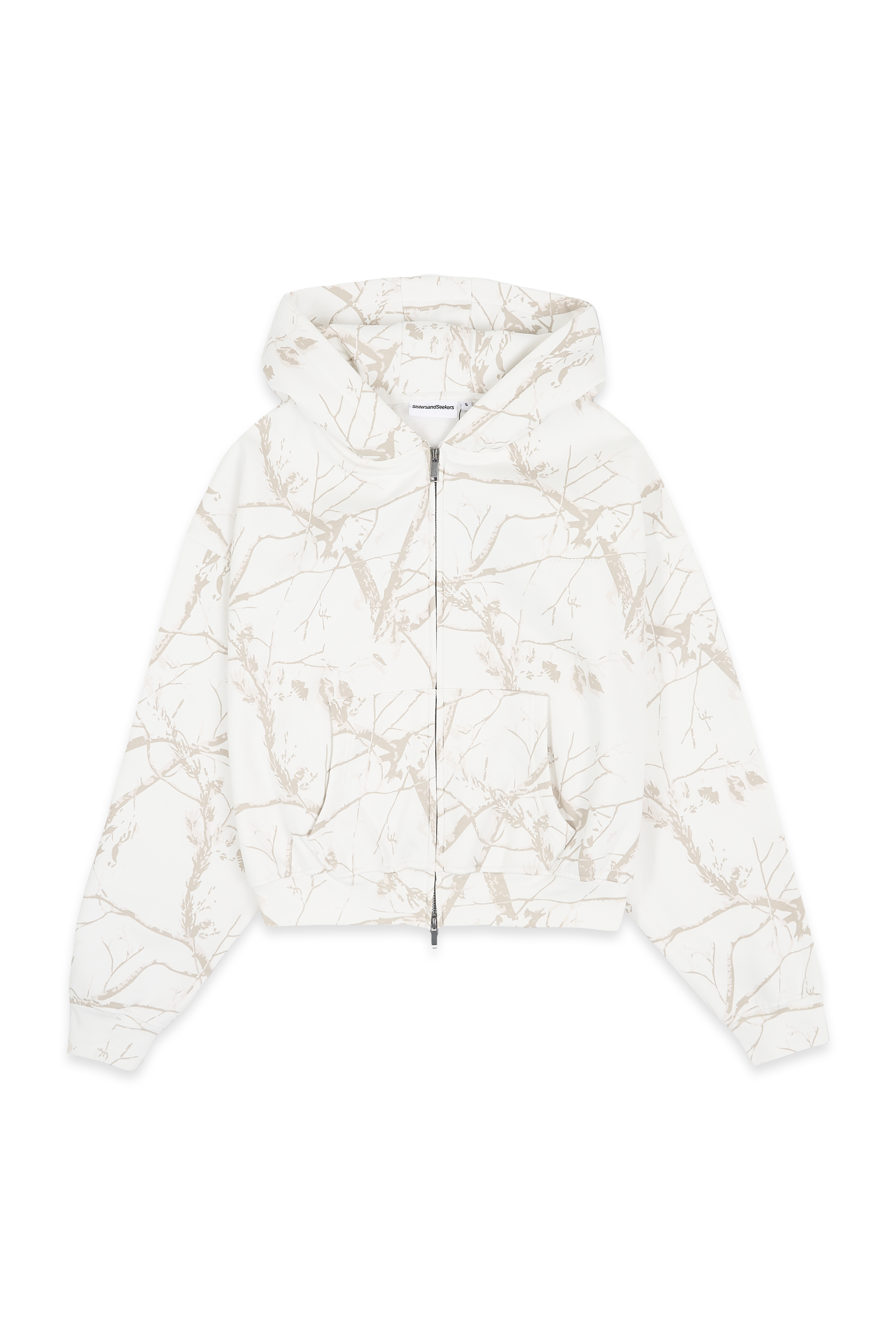 Ranch Shrunken Zip Up Hoodie in Milk
